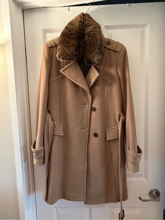 Marc New York Jackets & Blazers - Marc New York Camel Trench Coat with Faux Fur Collar